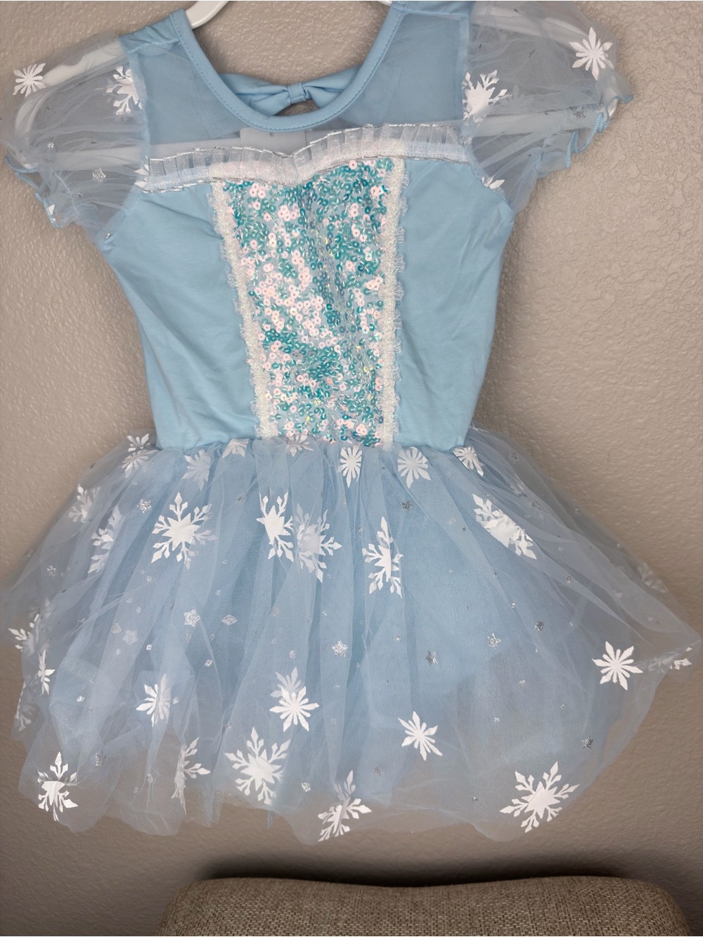 NWT Light Blue Sequin Tulle Princess Dress for Girls Party Dress, Size 2T-4T - Picture 5 of 9